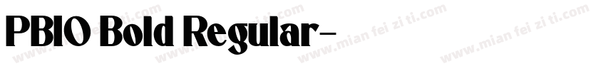PBIO Bold Regular字体转换